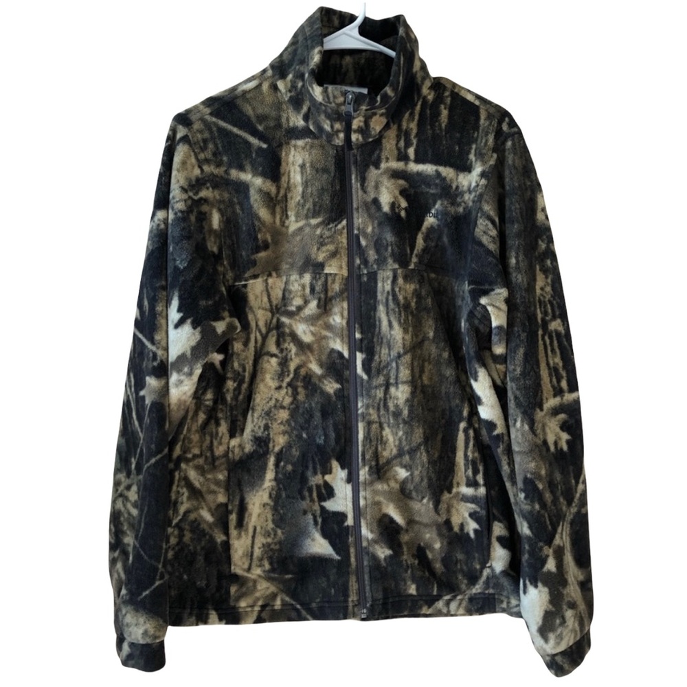 Boys COLUMBIA Fleece Zip-Up Jacket Mossy Oak 18-20 *